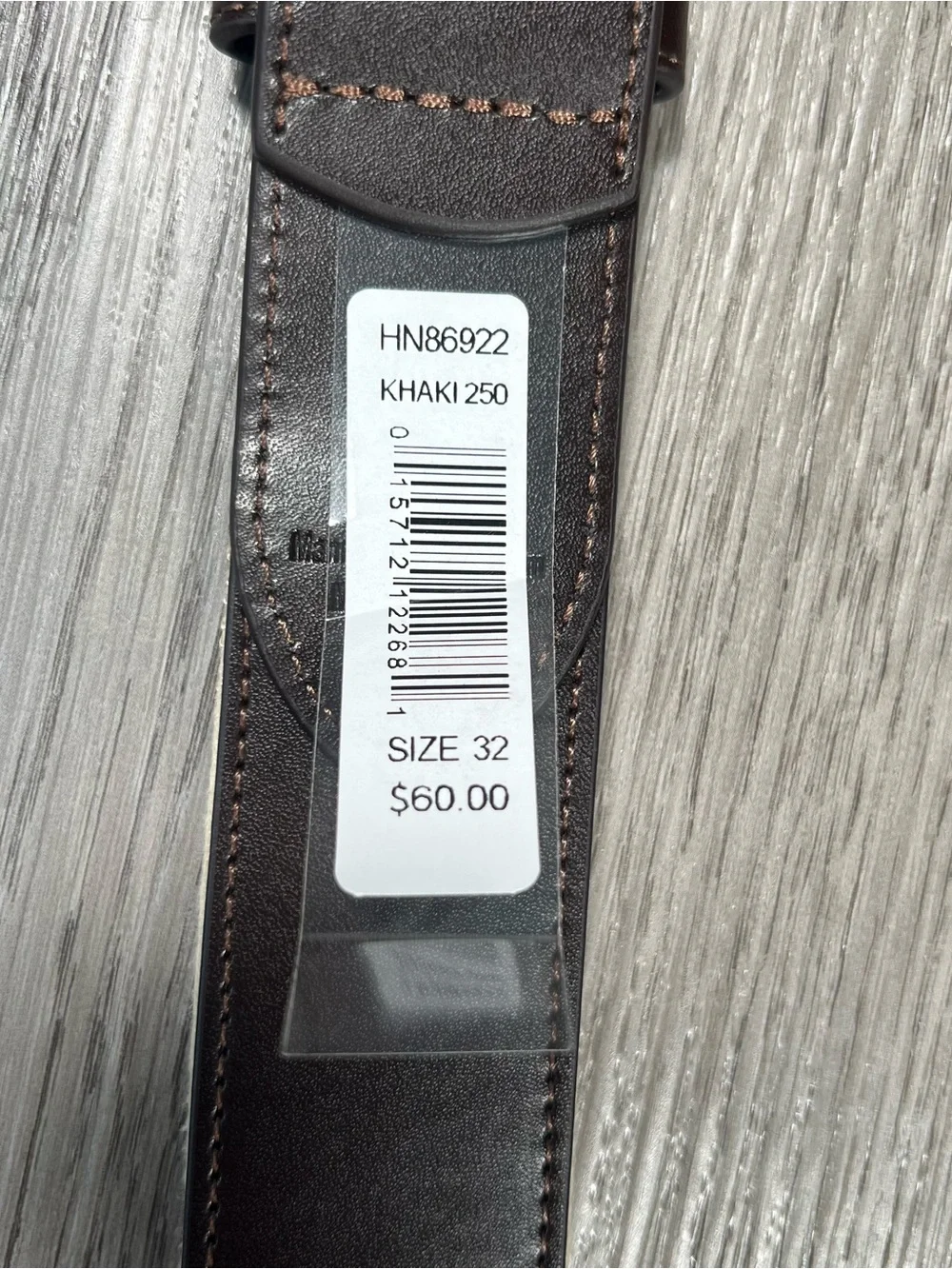 New Original Penguin Men's Belt Nautical Needlepoint Brown Leather Size 32 Golf